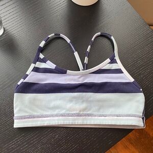 Lululemon Blue Purple Striped Sports Bra Size 4